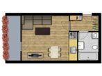 Gemütliche 1-Zimmerwohnung mit Balkon in Feldkirch (verfügbar ab sofort) - Grundriss